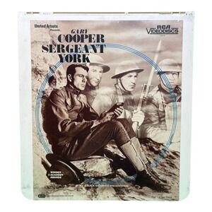 Sergeant York starring Gary Cooper (1941) 2 CED Videodisc Set - Nice!
